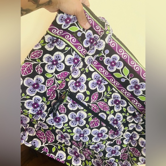 Vera Bradley Purple Floral Large Tote, NWT - Picture 3 of 7